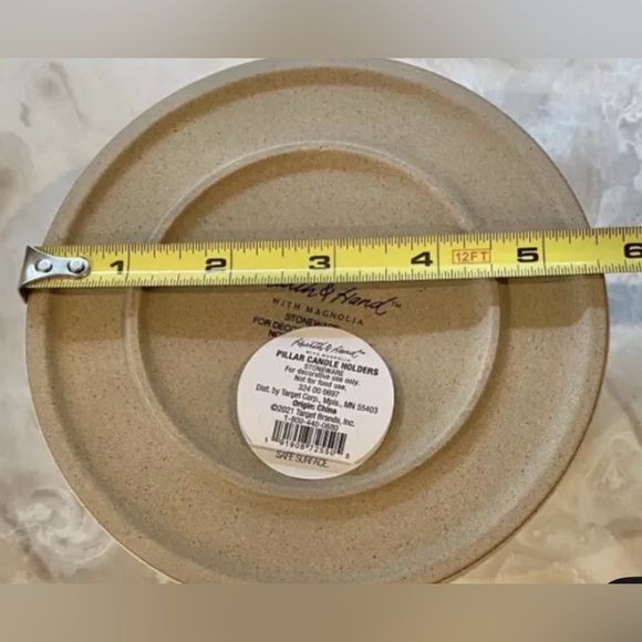 Hearth & Hand with Magnolia Stoneware Pillar Candle Holders - Picture 11 of 12